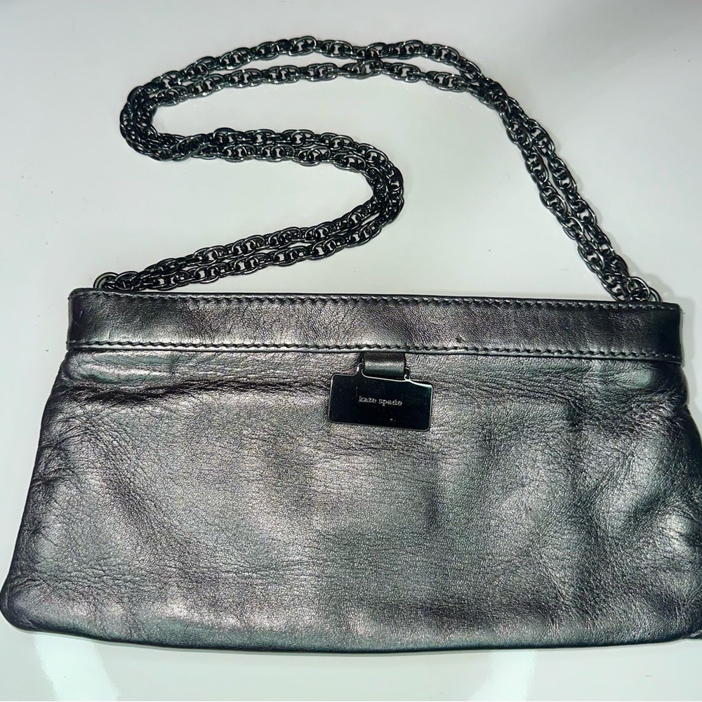 Kate Spade Pewter Chain Shoulder Mini
Bag Purse